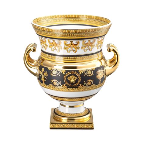 vaso versace bianco e oro|Amphora vasi .